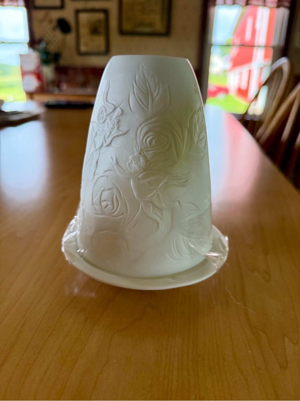 Angel and Rose Lithophane Fairy Lamp